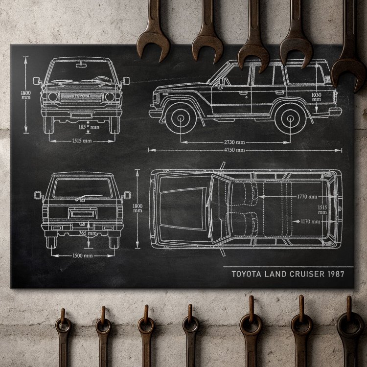 Toyota Land Cruiser Samochód Auto Motoryzacja Patent Slate