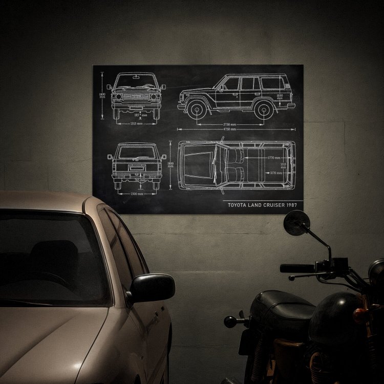 Toyota Land Cruiser Samochód Auto Motoryzacja Patent Slate