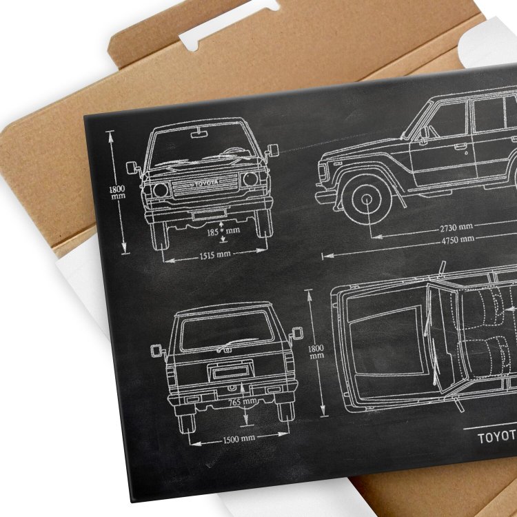 Toyota Land Cruiser Samochód Auto Motoryzacja Patent Slate