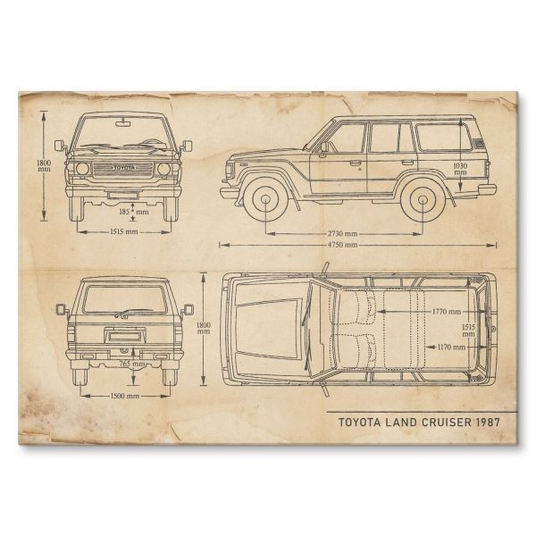 Toyota Land Cruiser Samochód Auto Motoryzacja Patent Retro