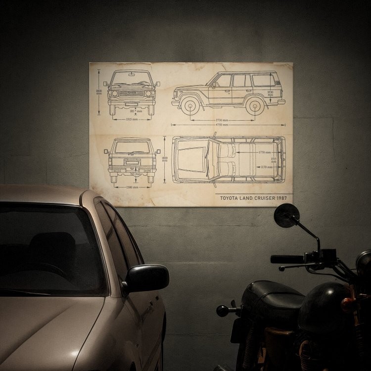 Toyota Land Cruiser Samochód Auto Motoryzacja Patent Retro