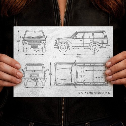 Toyota Land Cruiser Samochód Auto Motoryzacja Patent Stone