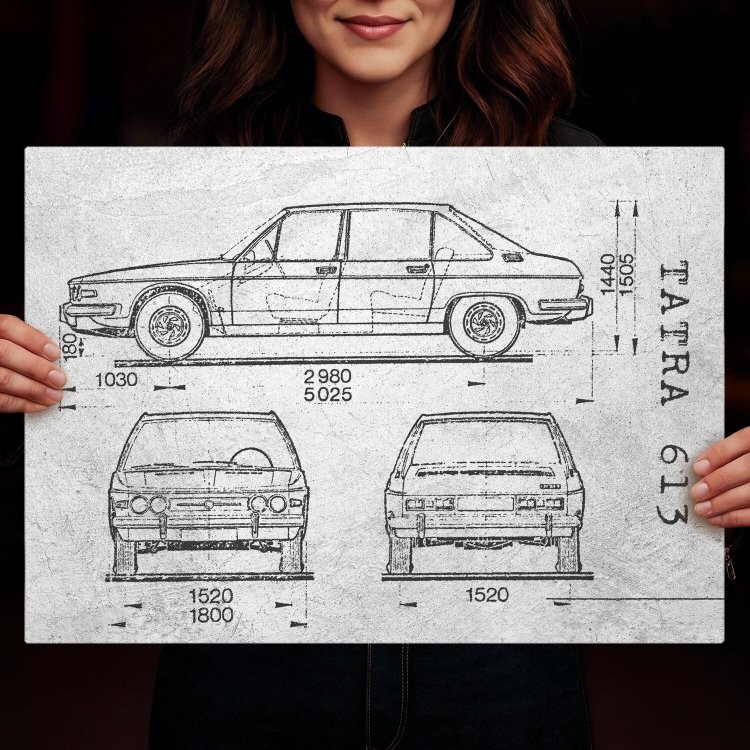 Tatra 613 Samochód Auto Motoryzacja Patent Stone