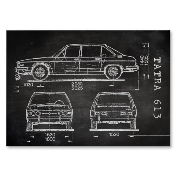 Tatra 613 Samochód Auto Motoryzacja Patent Slate