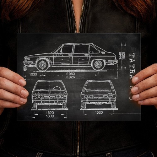 Tatra 613 Samochód Auto Motoryzacja Patent Slate