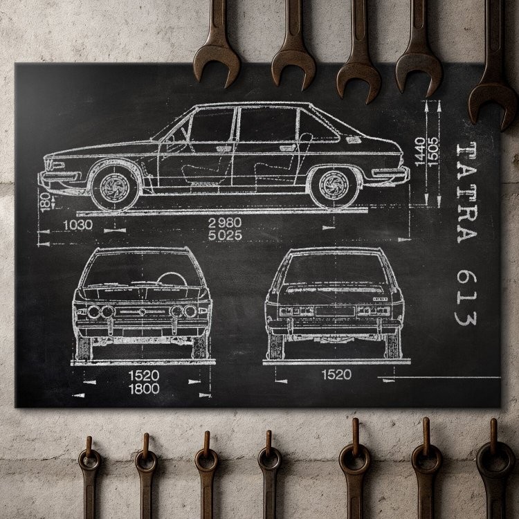 Tatra 613 Samochód Auto Motoryzacja Patent Slate