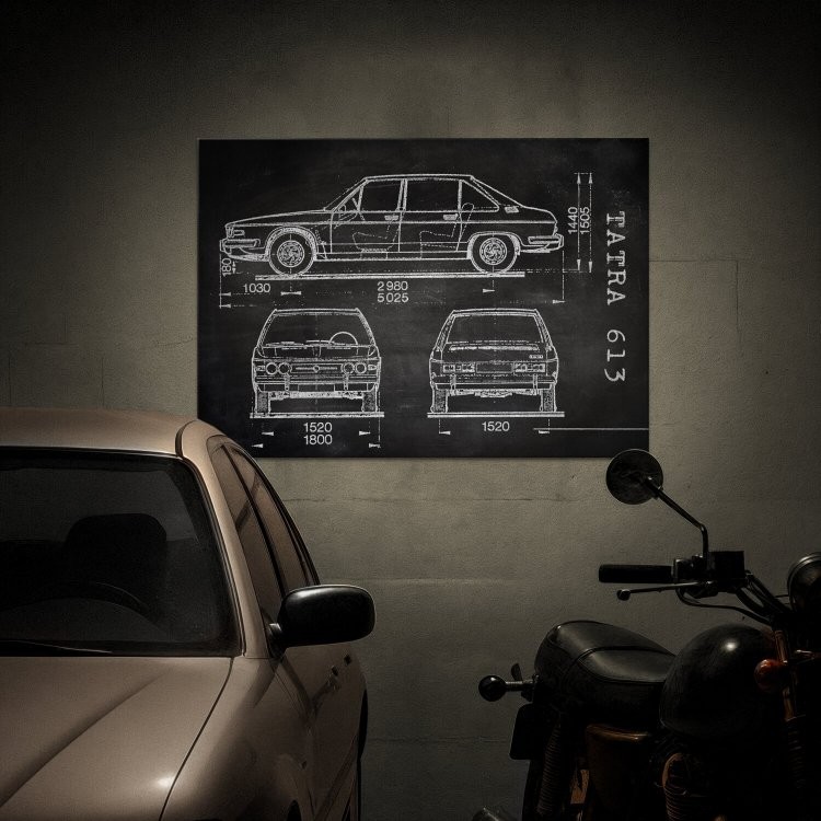 Tatra 613 Samochód Auto Motoryzacja Patent Slate