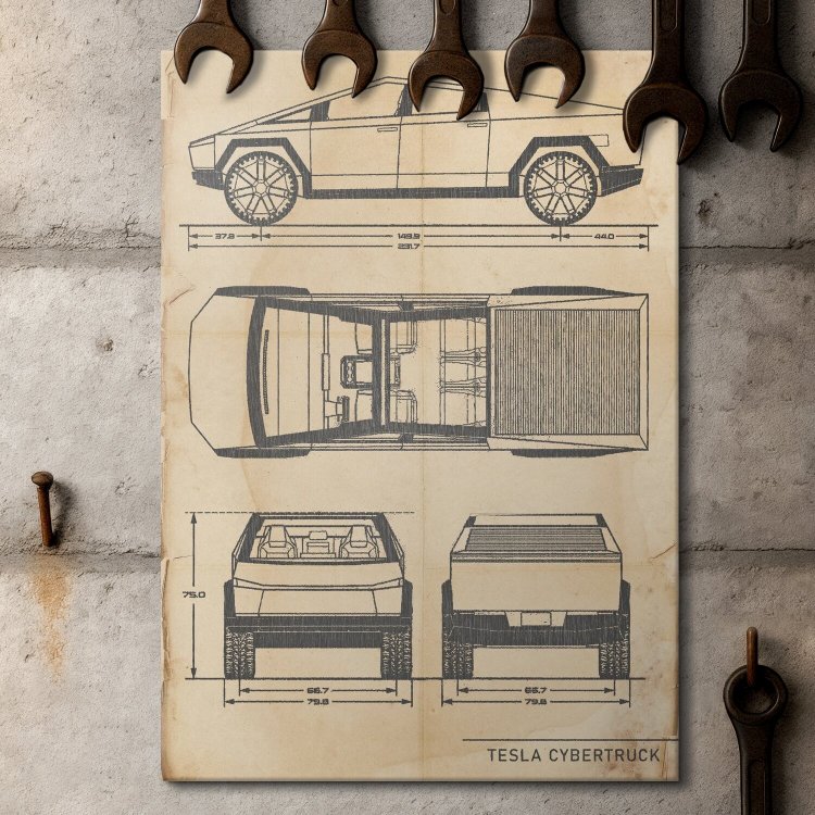 Tesla Cybertruck Retro