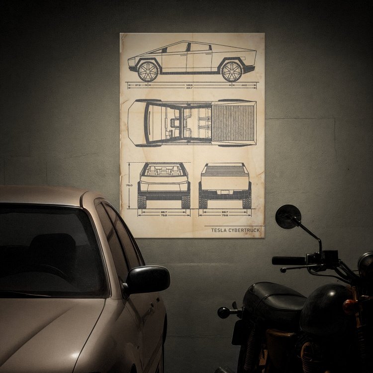 Tesla Cybertruck Retro