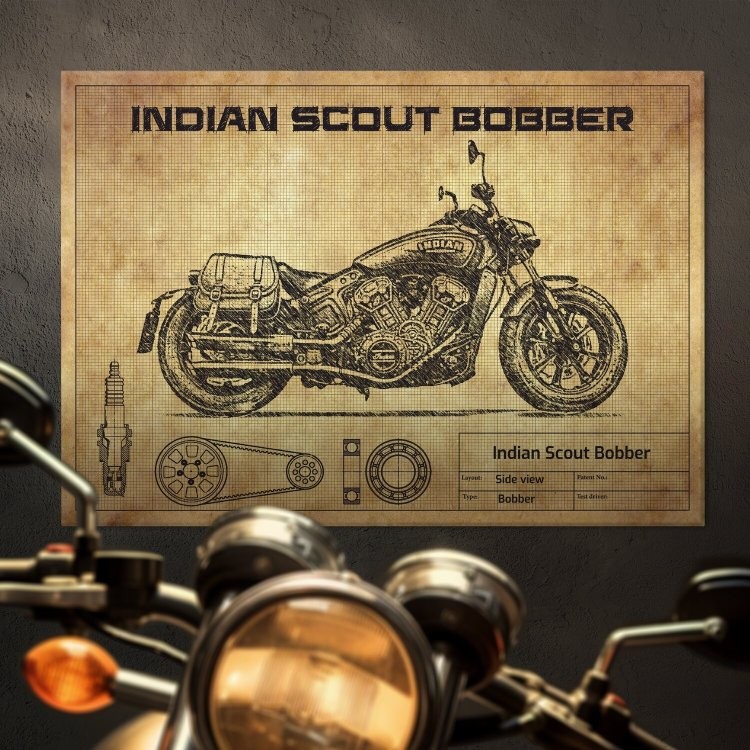 Indian Scout Bobber and bags