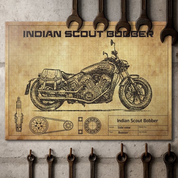 Indian Scout Bobber and bags
