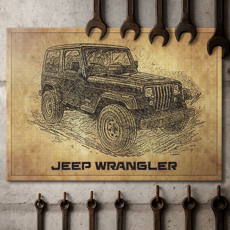 Jeep Wrangler drawn