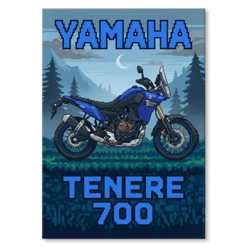 Yamaha Tenere 700 Retro Pixel Art