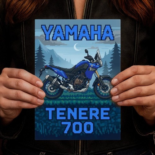 Yamaha Tenere 700 Retro Pixel Art