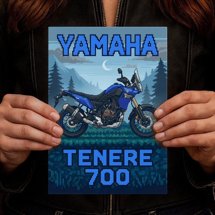 Yamaha Tenere 700 Retro Pixel Art