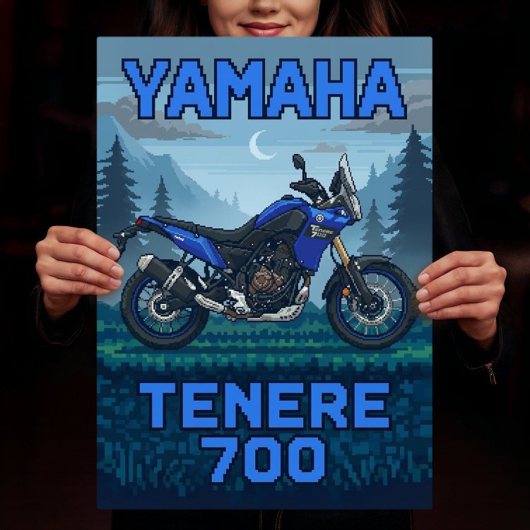 Yamaha Tenere 700 Retro Pixel Art