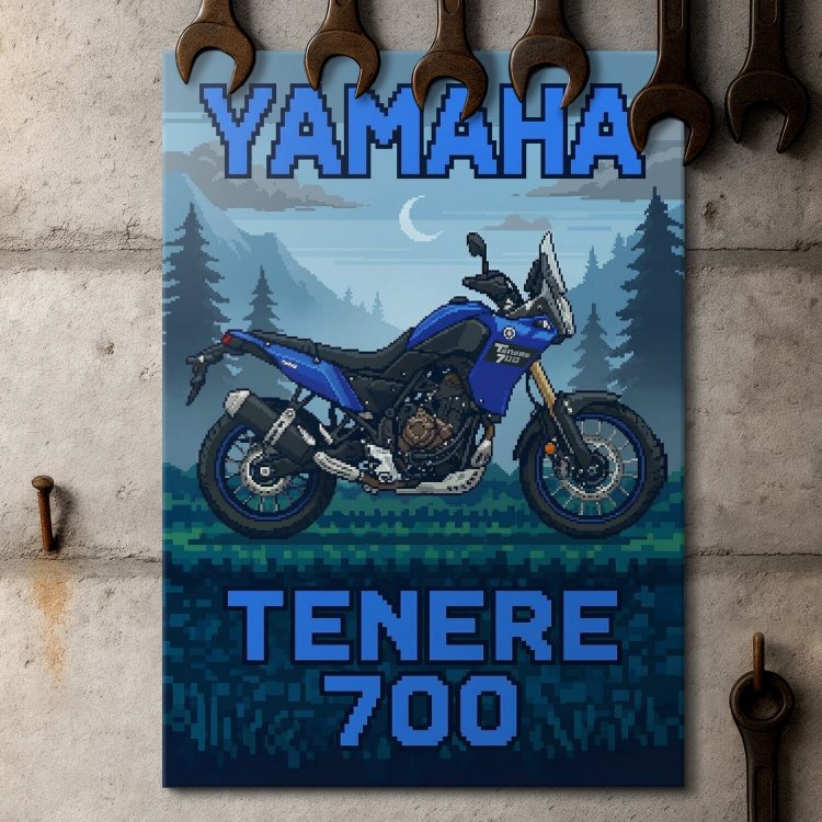 Yamaha Tenere 700 Retro Pixel Art