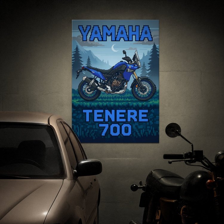 Yamaha Tenere 700 Retro Pixel Art