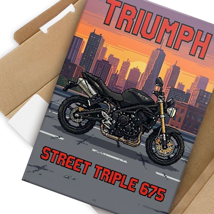 Triumph Street Triple 675 Retro Pixel Art