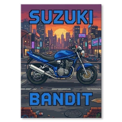 Suzuki Bandit 600 Retro Pixel Art