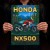 Honda NX500 Retro Pixel Art