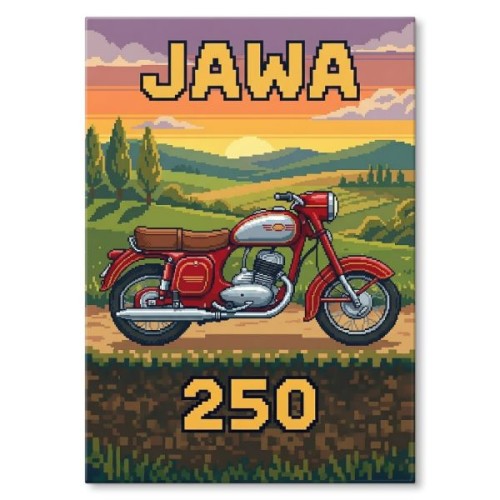 Jawa 250 Retro Pixel Art