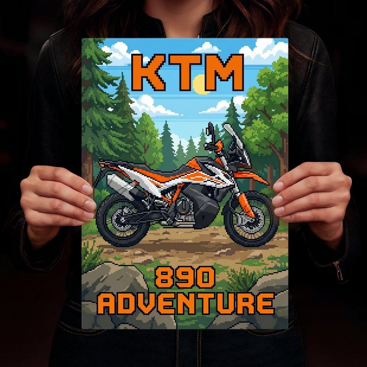 KTM 890 Adventure Retro Pixel