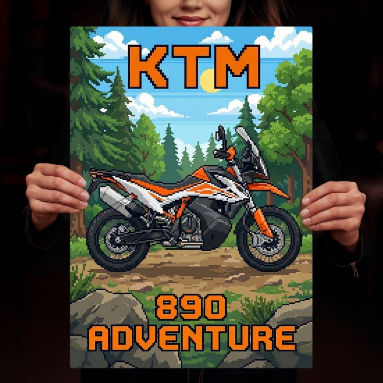 KTM 890 Adventure Retro Pixel