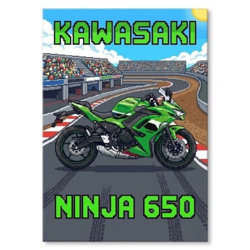 Kawasaki Ninja 650 Retro Pixel