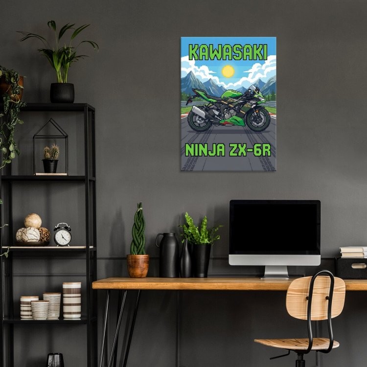 Kawasaki Ninja ZX-6R Retro Pixel