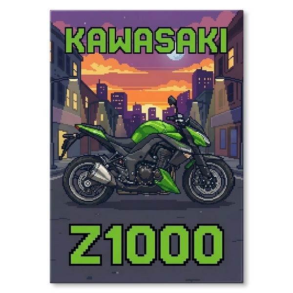 Kawasaki Z1000 Retro Pixel