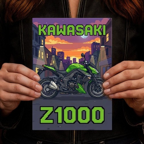 Kawasaki Z1000 Retro Pixel