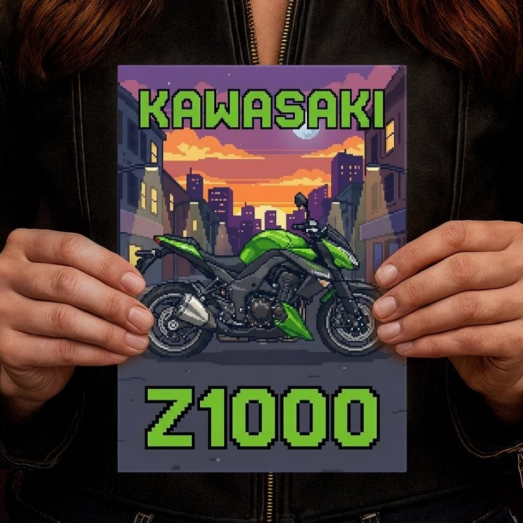 Kawasaki Z1000 Retro Pixel
