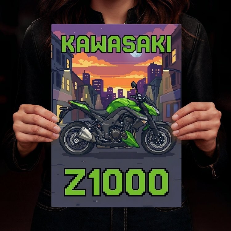 Kawasaki Z1000 Retro Pixel