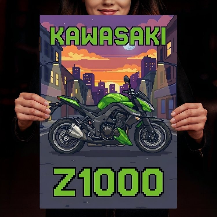 Kawasaki Z1000 Retro Pixel