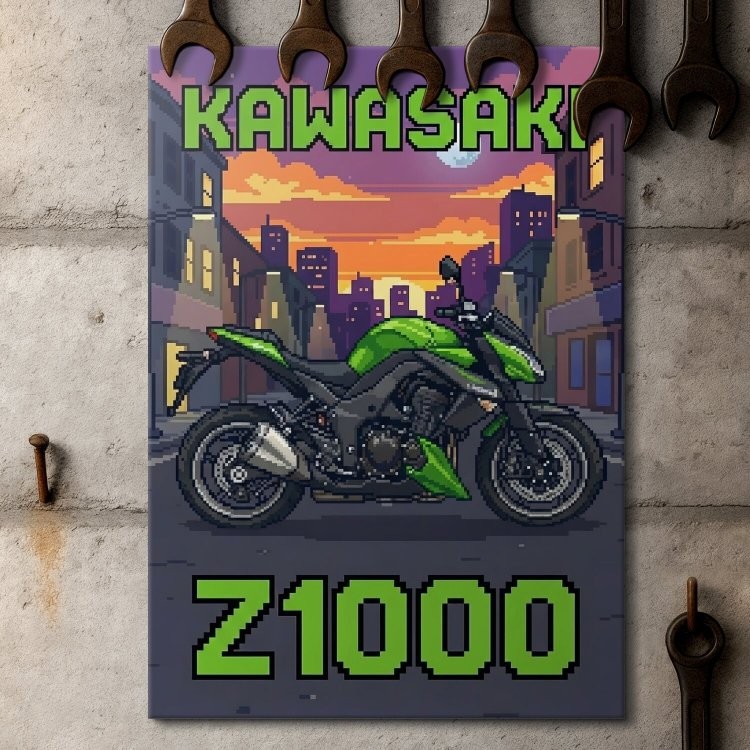 Kawasaki Z1000 Retro Pixel