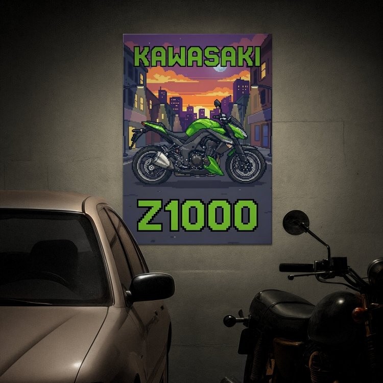 Kawasaki Z1000 Retro Pixel