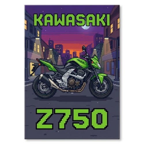 Kawasaki Z750 Retro Pixel