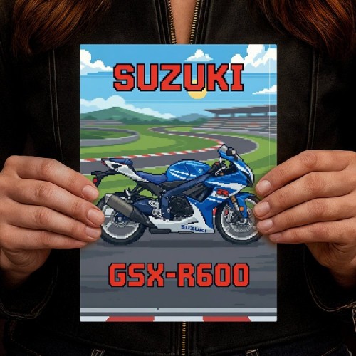 Suzuki GSX-R600 Retro Pixel