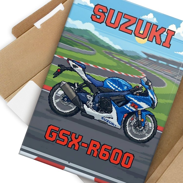 Suzuki GSX-R600 Retro Pixel