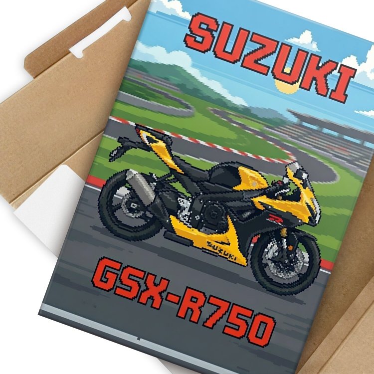Suzuki GSX-R750 Retro Pixel