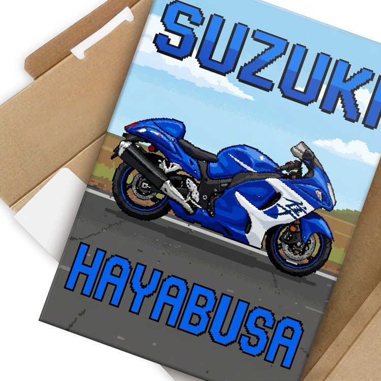 Suzuki Hayabusa Retro Pixel