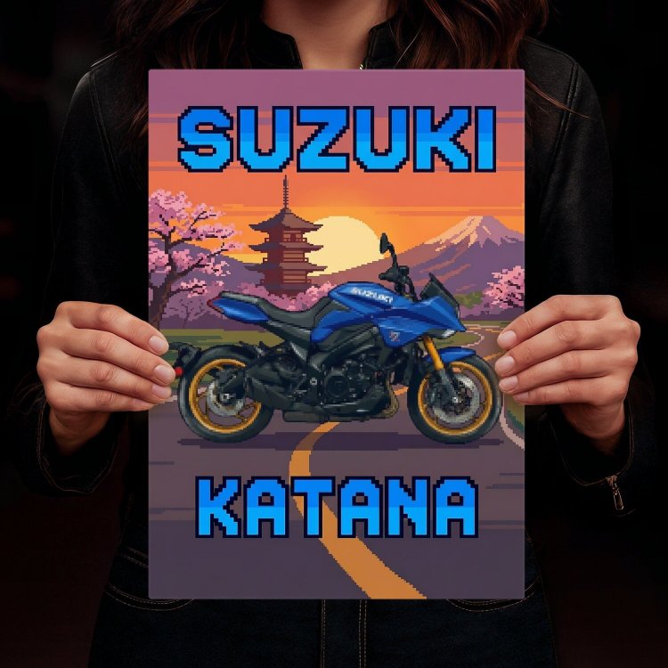 Suzuki Katana Retro Pixel