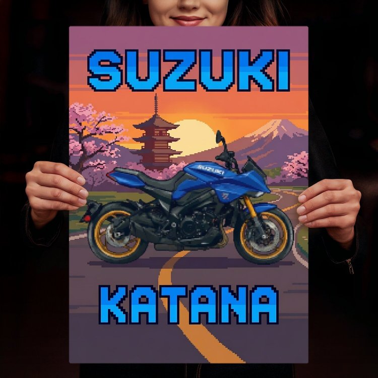 Suzuki Katana Retro Pixel