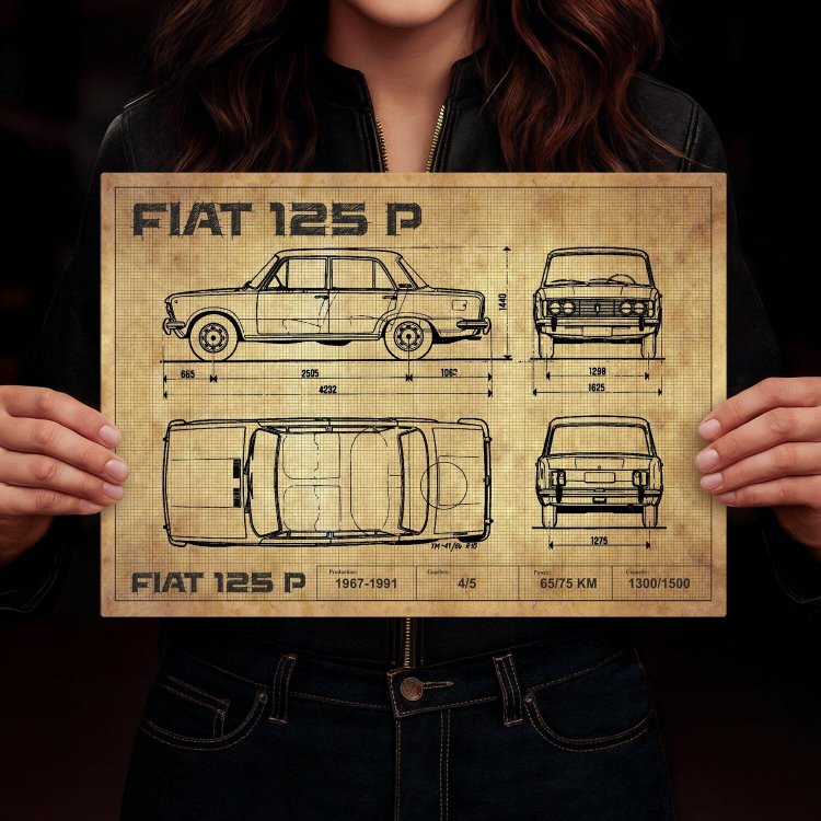 Fiat 125p drawing