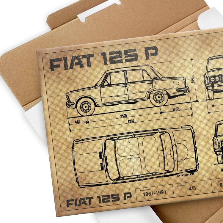 Fiat 125p drawing