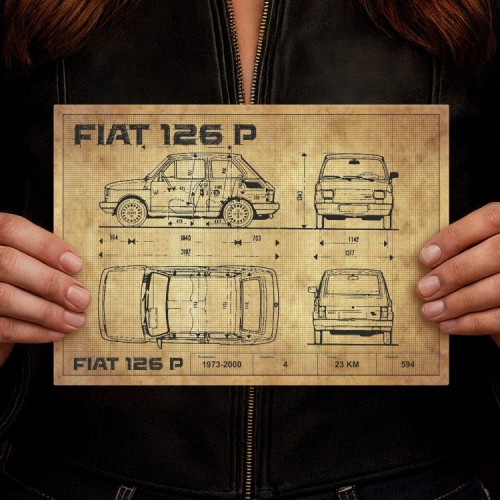Fiat 126p drawing