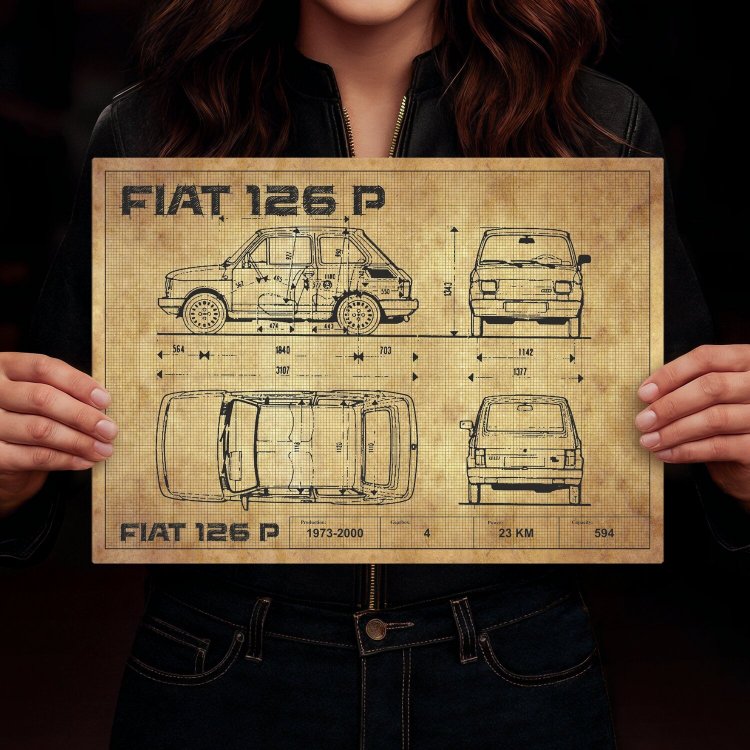 Fiat 126p drawing