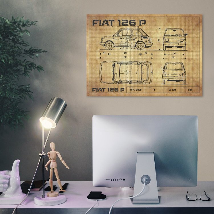 Fiat 126p drawing