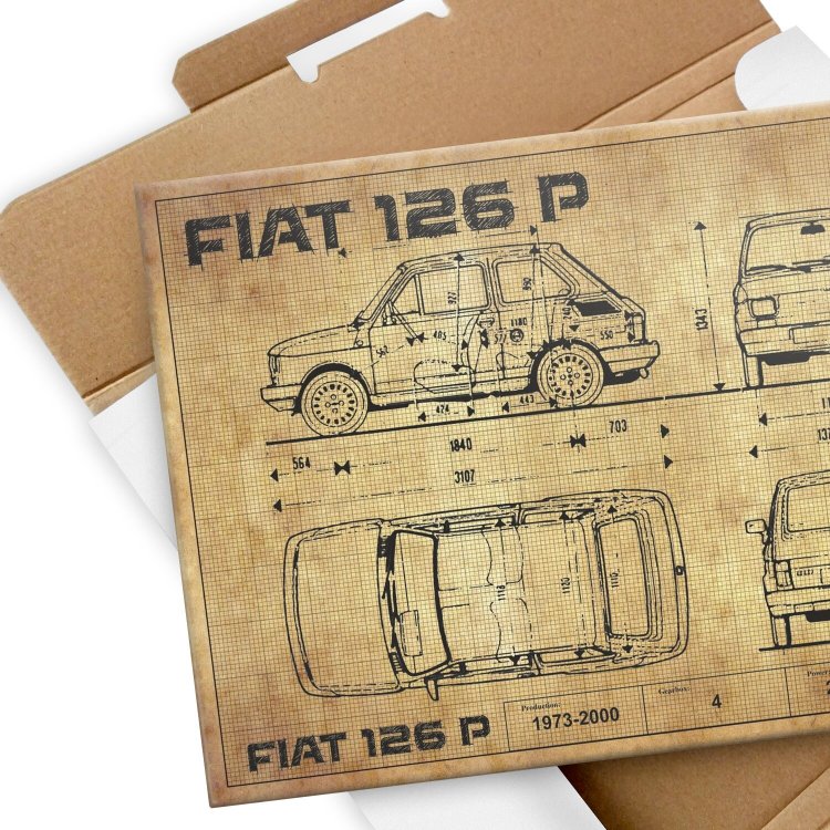 Fiat 126p drawing